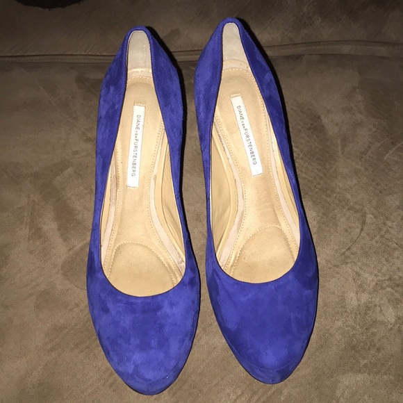 Diane Von Furstenberg Shoes - Diane von Furstenberg Cobalt Blue High Heels